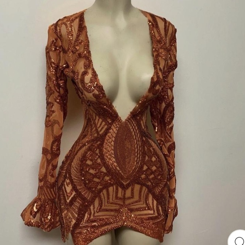 Golden Brown Pretty Dress